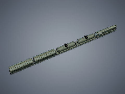 Cargo Train 3D-Modell