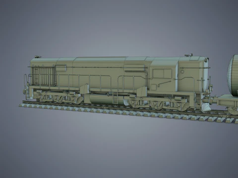 Cargo Train 3D Model