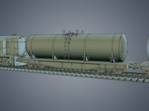 Cargo Train 3D-Modell