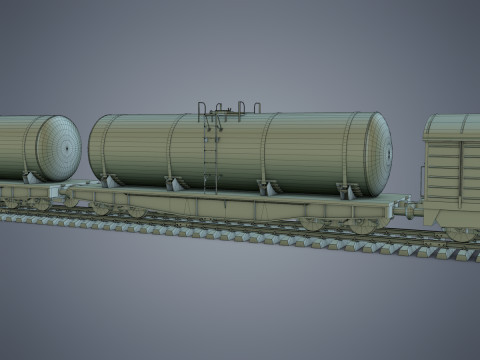 Cargo Train 3D-Modell