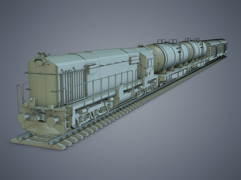 Cargo Train 3D-Modell