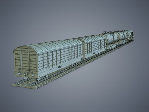 Cargo Train 3D-Modell