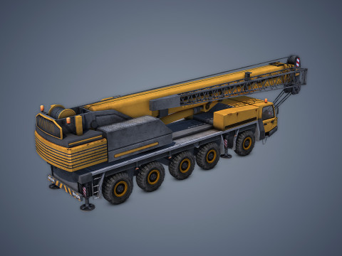 Mobile Crane Rigged 3D Model