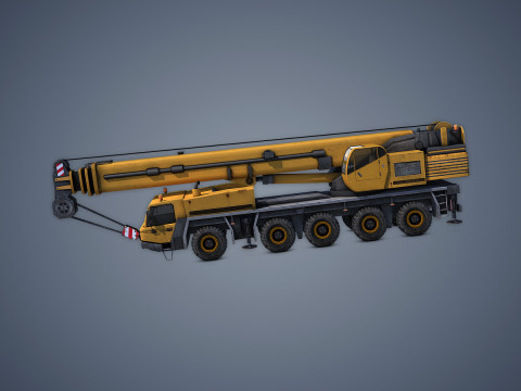 Mobile Crane Rigged 3D Model