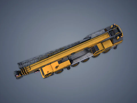 Mobile Crane Rigged 3D Model