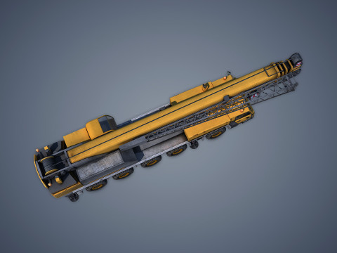 Mobile Crane Rigged 3D Model