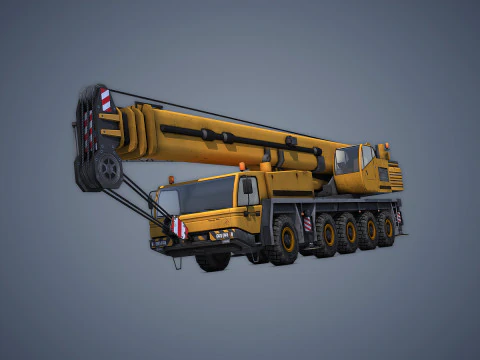 Mobile Crane Rigged 3D Model