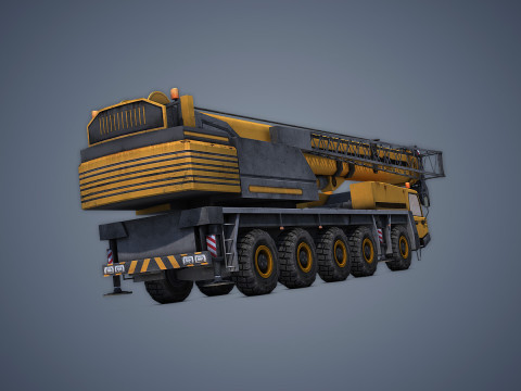 Mobile Crane Rigged 3D Model