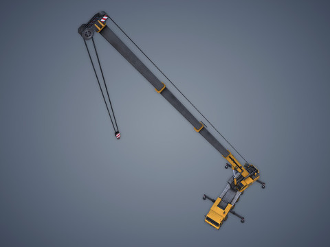 Mobile Crane Rigged 3D Model