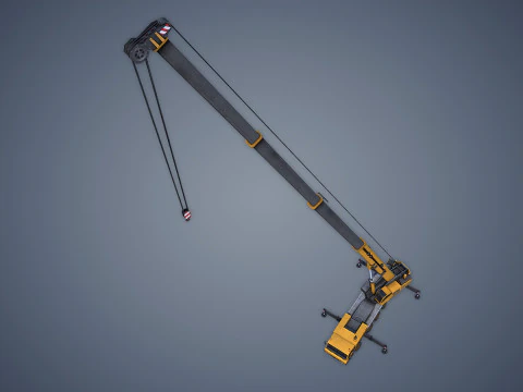 Mobile Crane Rigged 3D Model