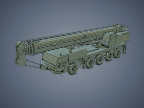 Mobile Crane Rigged 3D Model