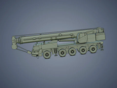Mobile Crane Rigged 3D Model