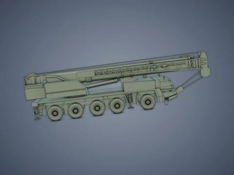 Mobile Crane Rigged 3D Model