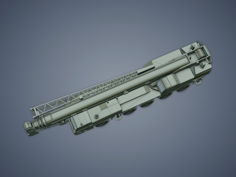 Mobile Crane Rigged 3D Model