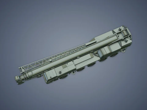 Mobile Crane Rigged 3D Model