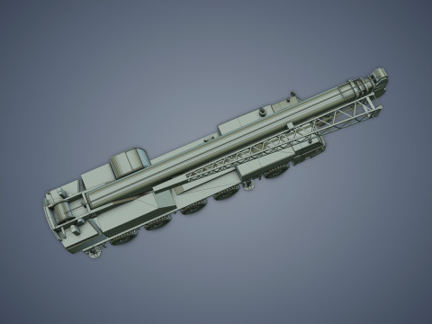Mobile Crane Rigged 3D Model