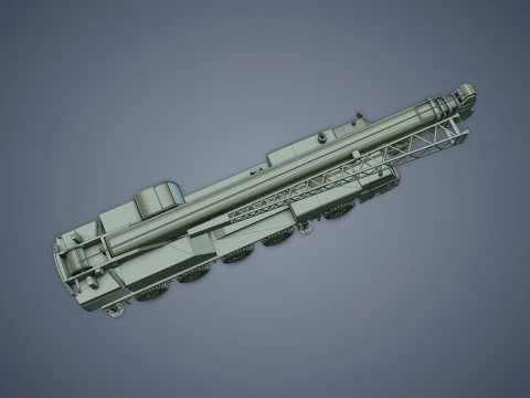 Mobile Crane Rigged 3D Model
