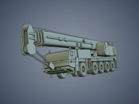 Mobile Crane Rigged 3D Model