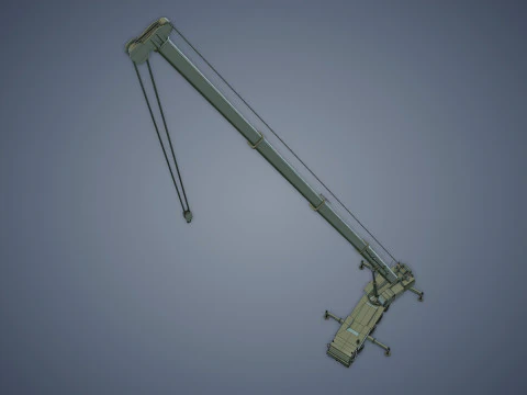 Mobile Crane Rigged 3D Model