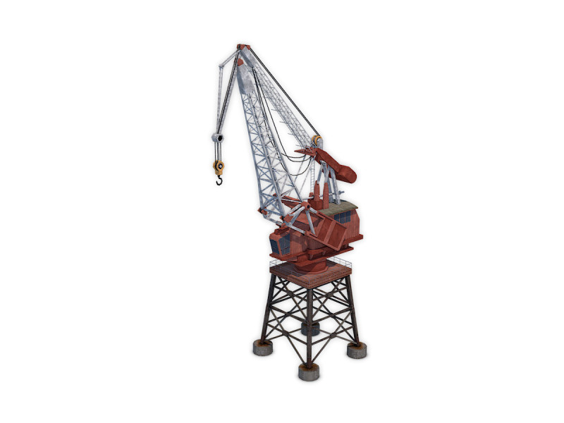 Port Crane 3Dモデル .c4d .max .obj .3ds .fbx .stl .blend
