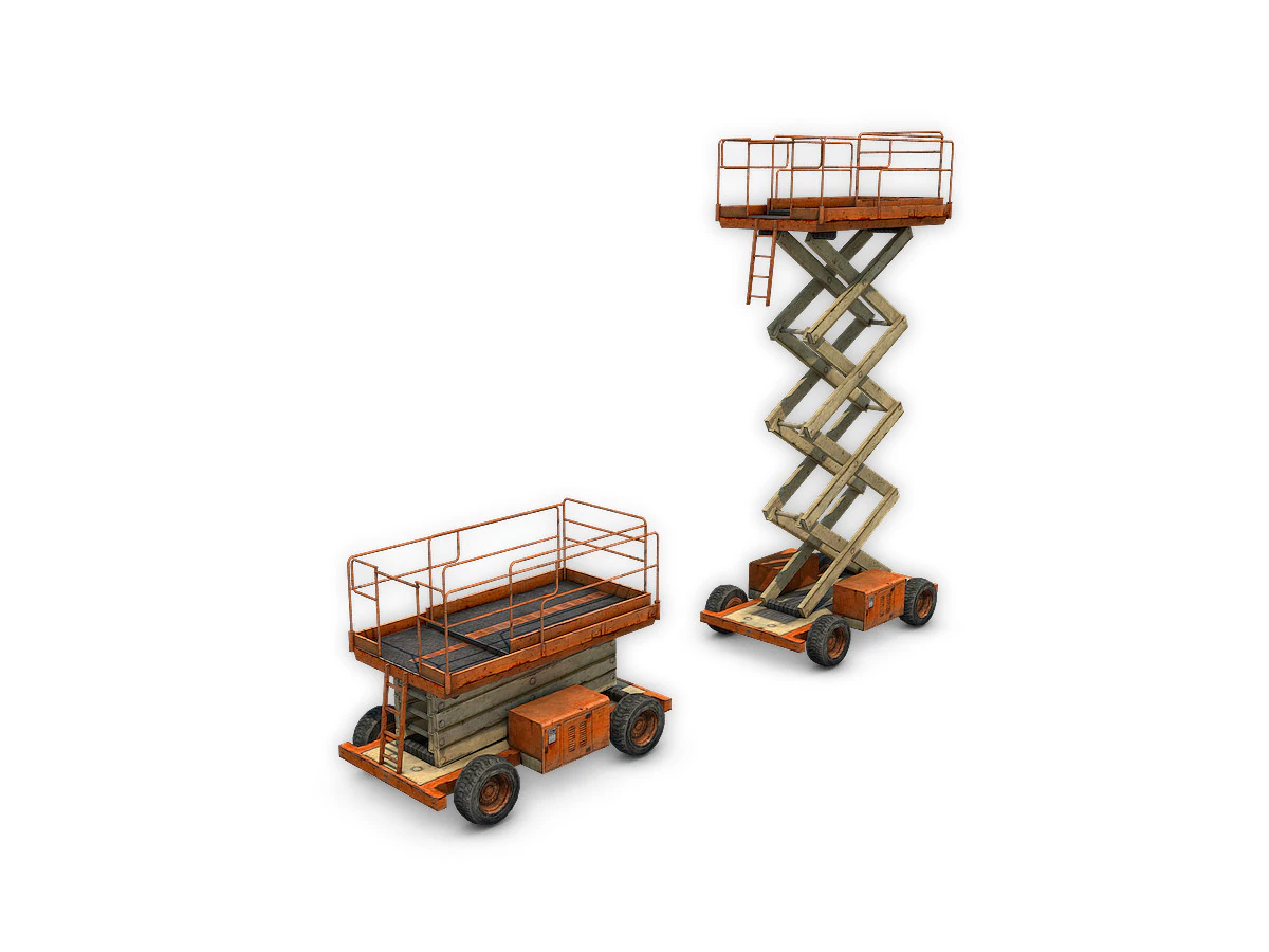 Scissor Lift 3D Model .c4d .max .obj .3ds .fbx .stl .blend 