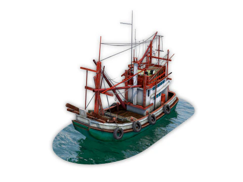 Thai Fishing boat 3D Model