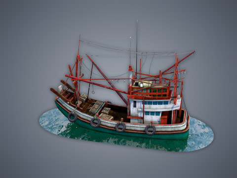 Thai Fishing boat 3D Модель