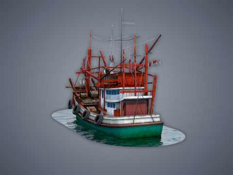 Thai Fishing boat 3D Модель