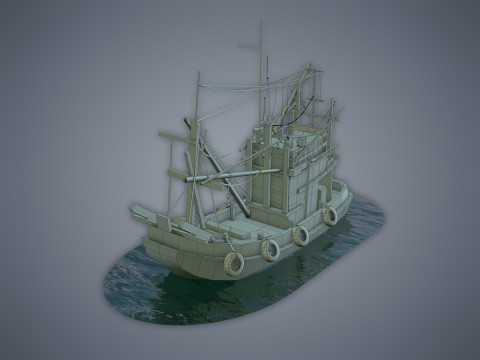 Thai Fishing boat 3D Модель