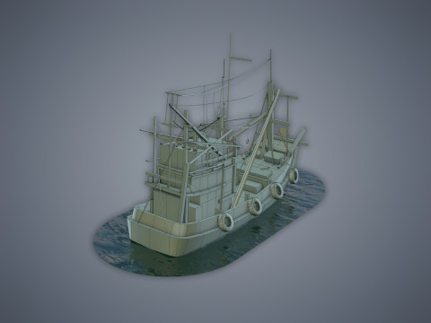 Thai Fishing boat 3D Модель