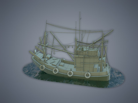 Thai Fishing boat 3D Модель