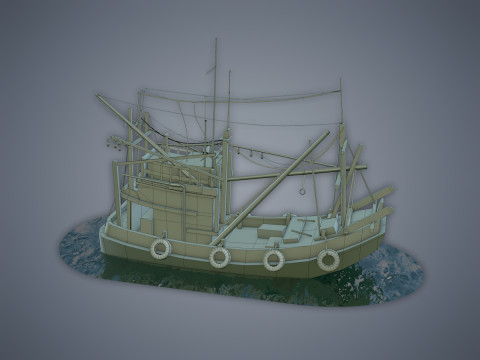 Thai Fishing boat 3D Модель