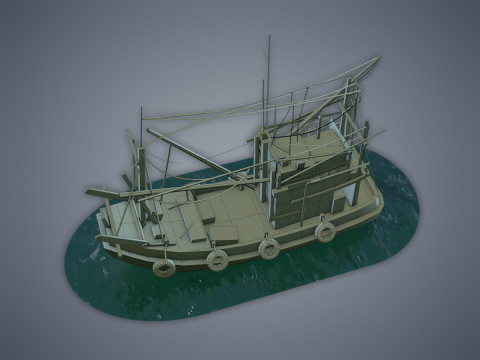 Thai Fishing boat 3D Модель