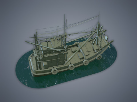 Thai Fishing boat 3D Модель
