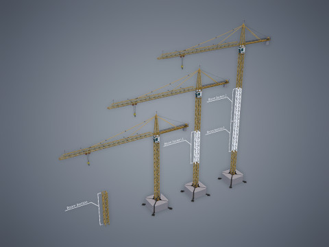 Tower Crane 3D मॉडल