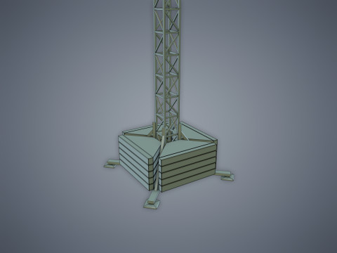 Tower Crane 3D मॉडल