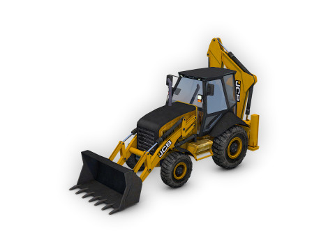 JCB Loader Backhoe 3D Model