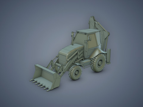 JCB Loader Backhoe Modèle 3D