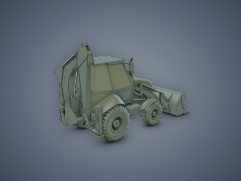 JCB Loader Backhoe Modèle 3D
