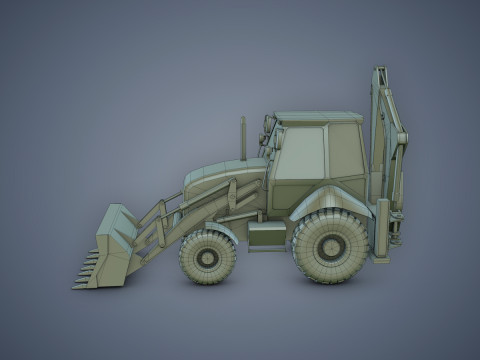 JCB Loader Backhoe Modèle 3D