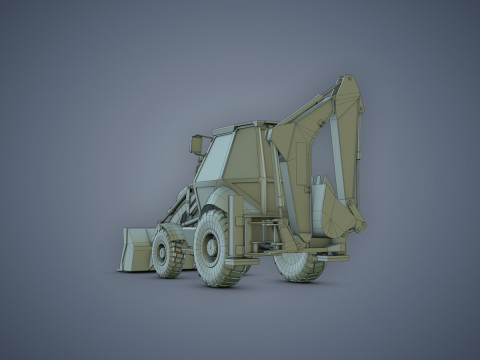 JCB Loader Backhoe Modèle 3D