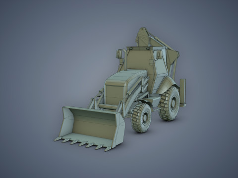 JCB Loader Backhoe Modèle 3D