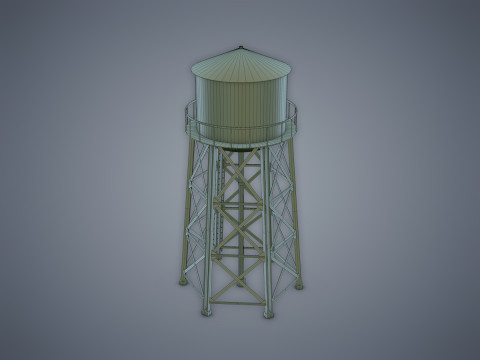 Water tower Modelo 3D
