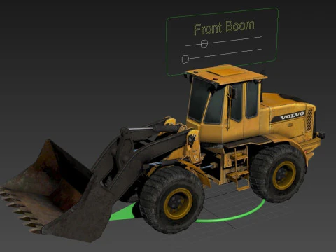 Wheel Loader Rigged 3D Model