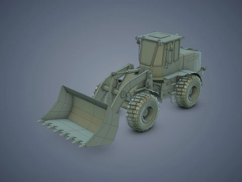 Wheel Loader Rigged 3D Model