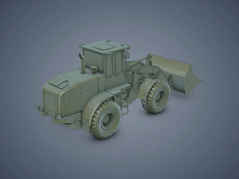 Wheel Loader Rigged 3D Model