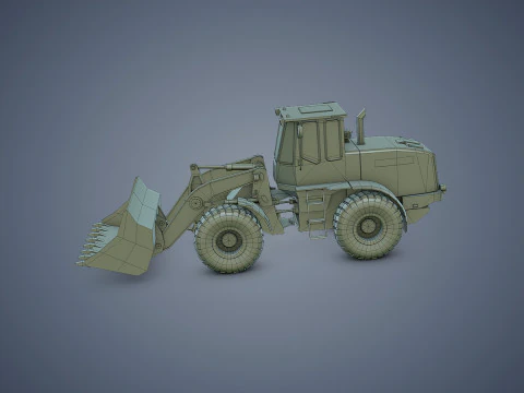 Wheel Loader Rigged 3D Model