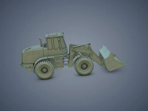 Wheel Loader Rigged 3D Model