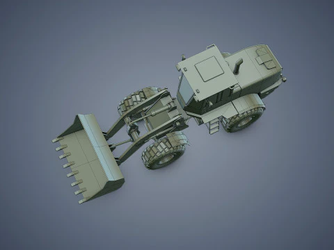 Wheel Loader Rigged 3D Model