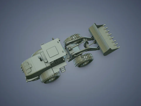 Wheel Loader Rigged 3D Model